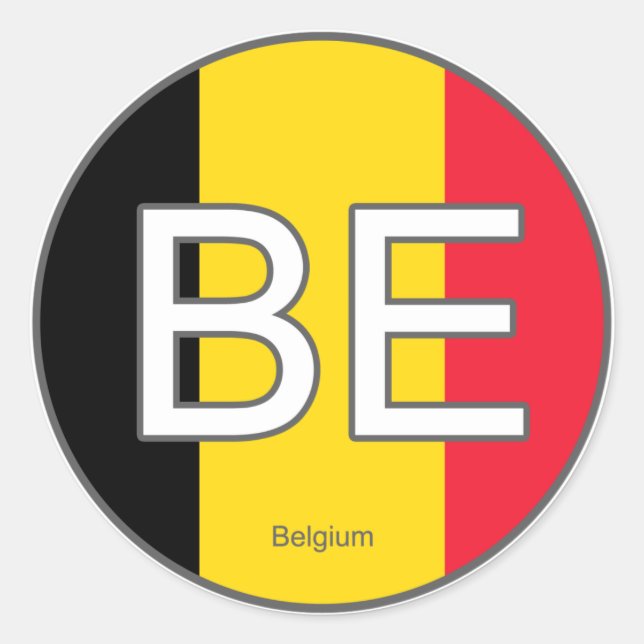 Belgium Euro Sticker (Front)