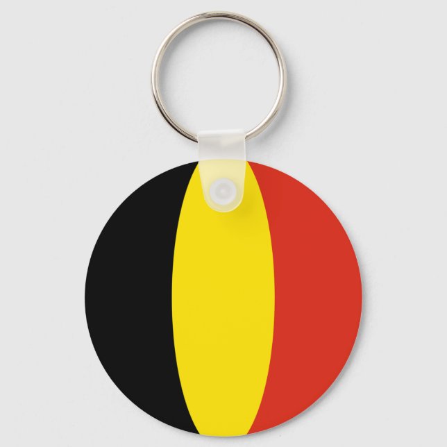 Belgium Fisheye Flag Keychain (Front)