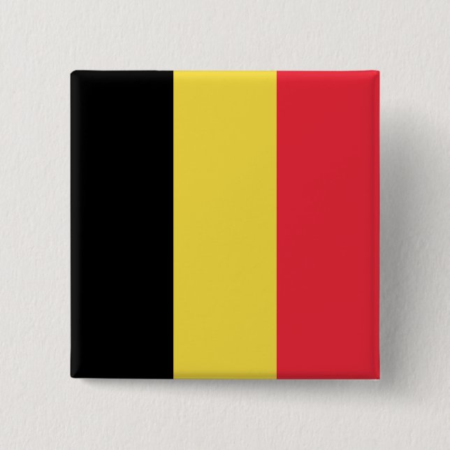 Belgium Flag 15 Cm Square Badge (Front)