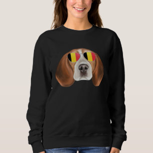 Belgium Flag Beagle Dog Belgium Pocket Sweatshirt