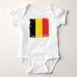 Belgium Flag, Belgian Colours Baby Clothing Bodysuit
