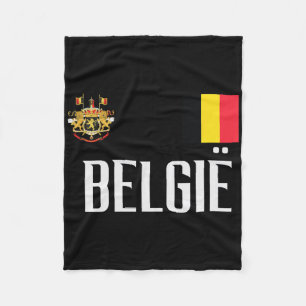 Belgium Flag Belgie Footll Soccer Fan Men Women Ki Fleece Blanket