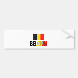 Belgium flag bumper sticker