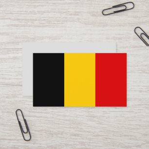 Belgium flag business card