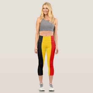 Belgium flag capri leggings