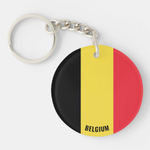 Belgium Flag Charming Patriotic Key Ring