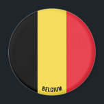 Belgium Flag Charming Patriotic Magnet<br><div class="desc">Belgium Flag Charming Patriotic Magnet with the Belgium flag displayed all over the magnet. Country name is subtly integrated in the design on the bottom. Text is fully customisable using "Customise it!" feature. This beautiful Belgium Magnet is the stylish gift for any occasion. © 2022 CountriesOfTheWorld</div>