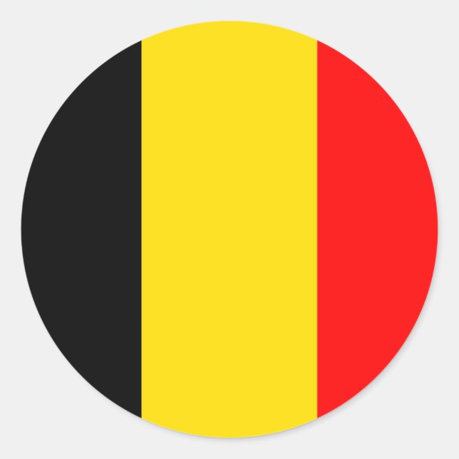 Belgium Flag Classic Round Sticker (Front)