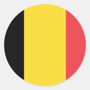 Belgium Flag Classic Round Sticker