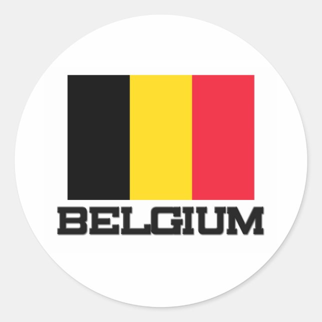 Belgium Flag Classic Round Sticker (Front)