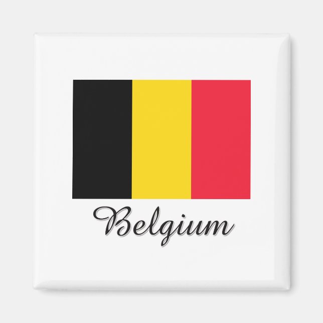 Belgium Flag Design Magnet (Front)