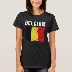 Belgium Flag Distressed  Men Women Kids  Belgian F T-Shirt