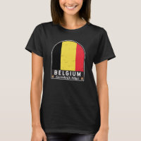 Belgium Flag Emblem Distressed Vintage