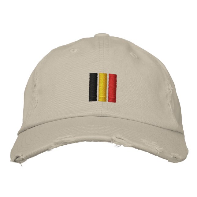 Belgium Flag Embroidered Hat (Front)