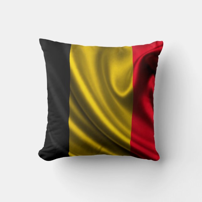 Belgium Flag Fabric Cushion (Front)