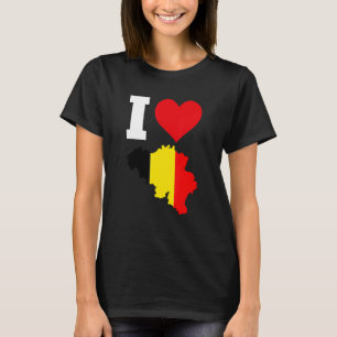 Belgium Flag for Belgium   I Love Belgium T-Shirt