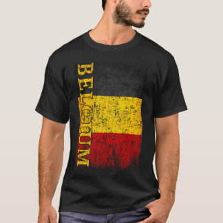 Belgium Flag Gift Women Men Children Belgium Retro T-Shirt