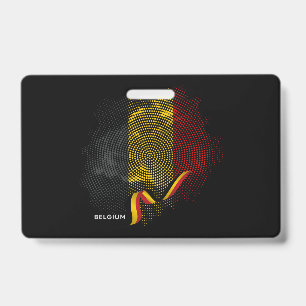 Belgium Flag ID Badge