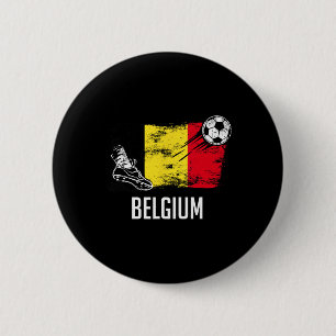 Belgium Flag Jersey Belgian Soccer Team Belgian  6 Cm Round Badge
