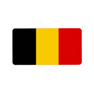 Belgium flag label