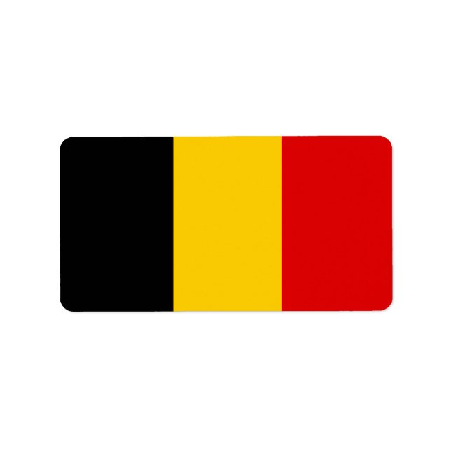 Belgium flag label (Front)