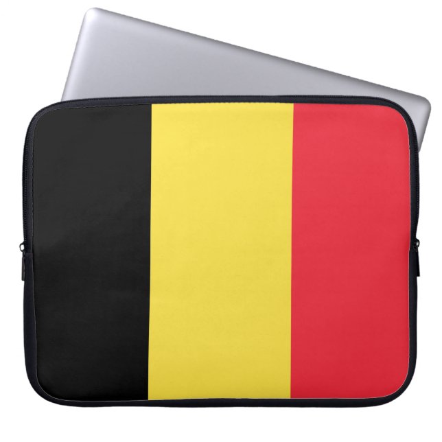 Belgium Flag Laptop Sleeve (Front)