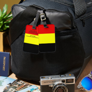 Belgium flag luggage tag