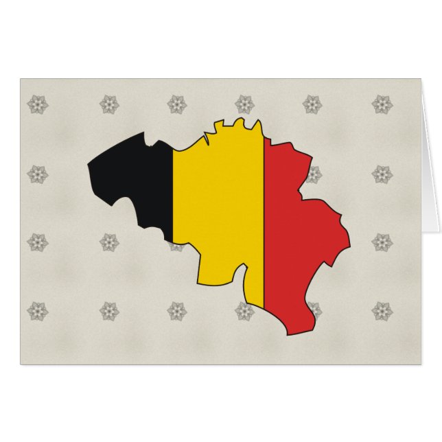 Belgium Flag Map full size (Front Horizontal)