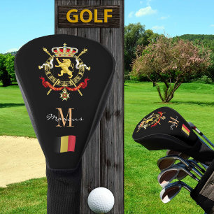 Belgium & Flag Monogrammed Golf Clubs Covers