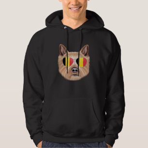 Belgium Flag Norwich Terrier Dog Belgium Pocket Hoodie