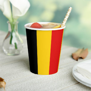 Belgium flag paper cups