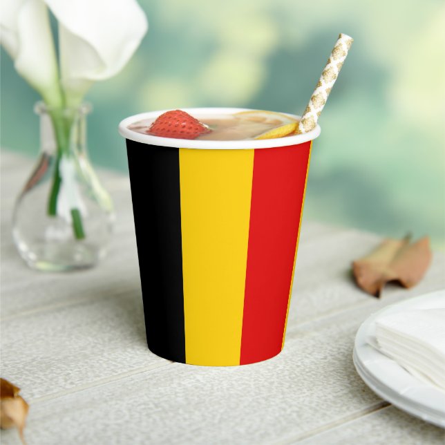 Belgium flag paper cups (Insitu)