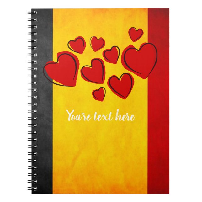 Belgium Flag Patriotic Notebook (Front)
