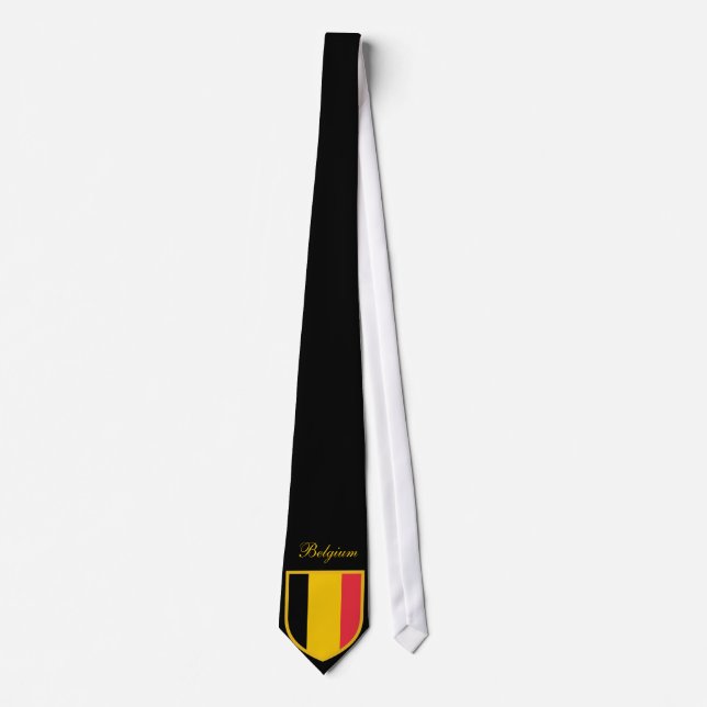 Belgium Flag Personalised Necktie Custom Name (Front)