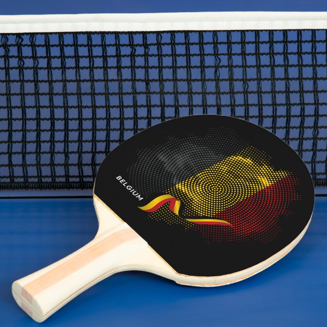 Belgium Flag Ping Pong Paddle (Insitu)