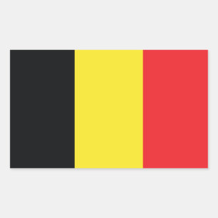 Belgium Flag Rectangular Sticker