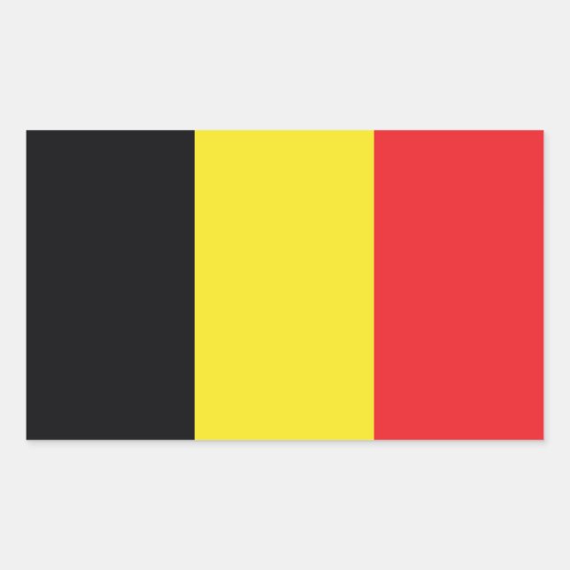 Belgium Flag Rectangular Sticker (Front)