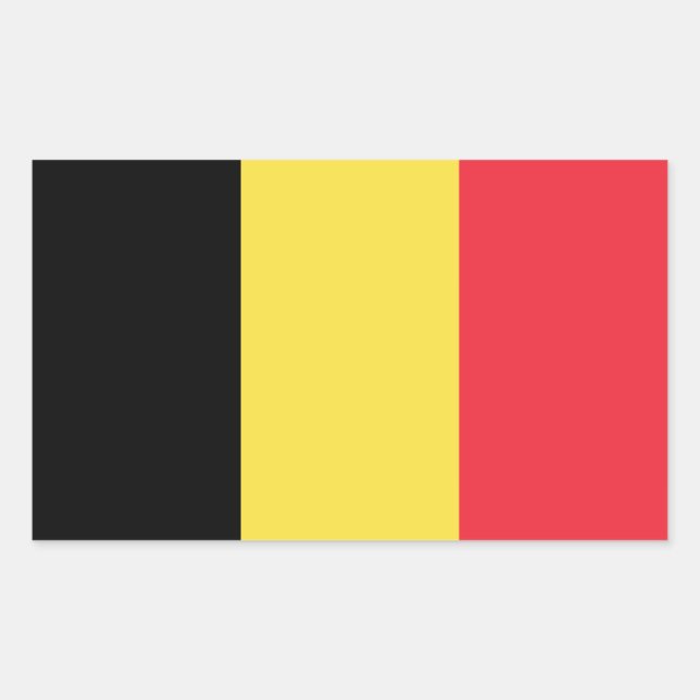 Belgium Flag Rectangular Sticker (Front)