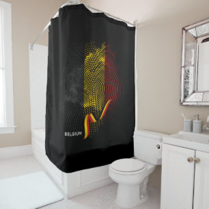 Belgium flag shower curtain