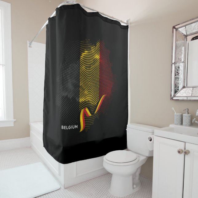 Belgium flag shower curtain (In Situ)