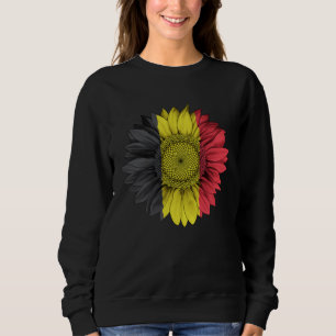Belgium Flag Sunflower Belgian Roots Proud Patriot Sweatshirt