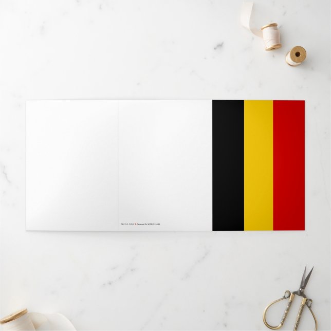 Belgium flag Tri-Fold card (Outside)