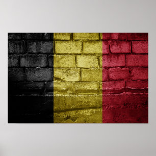 Belgium flag wall poster