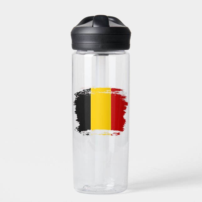 Belgium Flag Water Bottle (Front)