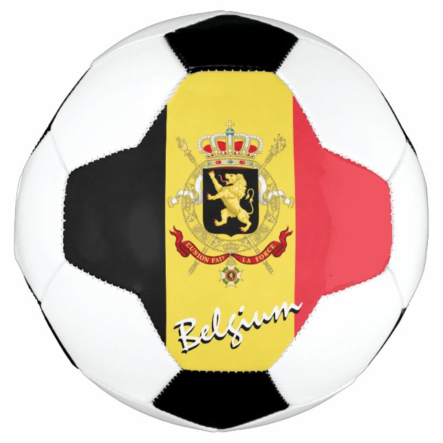 Belgium Football & Belgian Flag / Sports Soccer Ball (Front)