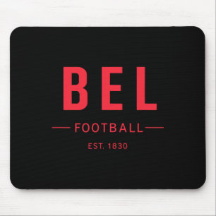 Belgium Footll Est. 1830 Heritage Soccer Fan Tee  Mouse Pad