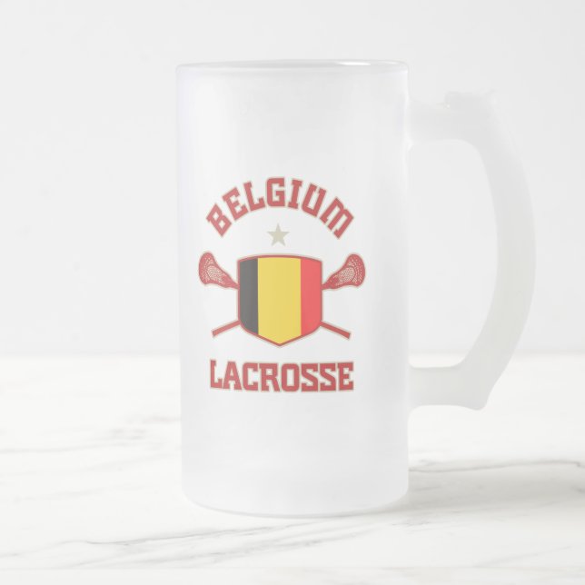 Belgium Frosted Glass Beer Mug (Right)