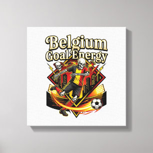 Belgium Goal Energy Skeleton Striker Nations Bold Canvas Print