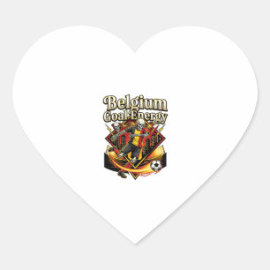 Belgium Goal Energy Skeleton Striker Nations Bold Heart Sticker