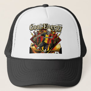 Belgium Goal Energy Skeleton Striker Nations Bold  Trucker Hat